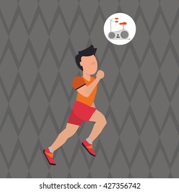 Healthy lifestyle design. Bodycare icon. Colorful illustration