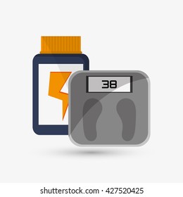 Healthy lifestyle design. Bodycare icon. Colorful illustration
