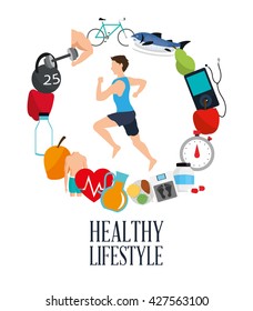Healthy lifestyle design. bodycare icon.  Colorful illustration