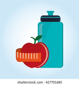 Healthy lifestyle design. Bodycare icon. Colorful illustration