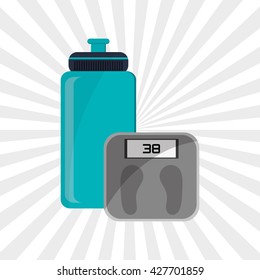 Healthy lifestyle design. Bodycare icon. Colorful illustration