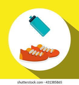 Healthy lifestyle design. Bodycare icon. Colorful illustration , vector