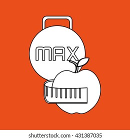 Healthy lifestyle design. Bodycare icon. Colorful illustration , vector