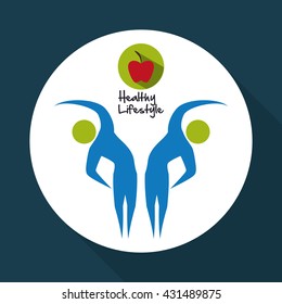Healthy lifestyle  design. bodycare icon. Isolated illustration