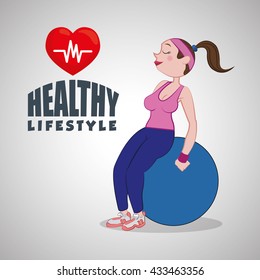 Healthy lifestyle design. Bodycare icon. Isolated illustration, vector graphic