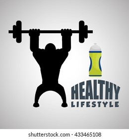 Healthy lifestyle design. Bodycare icon. Isolated illustration, vector graphic