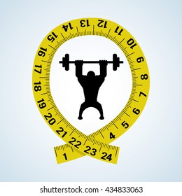 Healthy lifestyle design. Bodycare icon. Isolated illustration, vector graphic