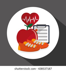 Healthy lifestyle design. bodycare icon. flat illustration, vect