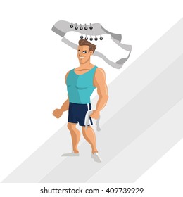 Healthy lifestyle design, fitness and bodybuilding concept