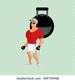 Healthy lifestyle design, fitness and bodybuilding concept