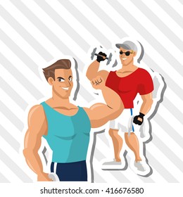 Healthy lifestyle design, fitness and bodybuilding concept