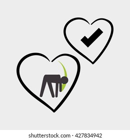 Healthy lifestyle design. fitness concept. white background