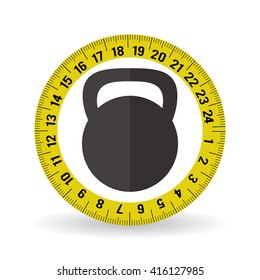 Healthy lifestyle design. fitness icon. Bodybuilding illustratio
