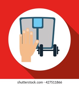Healthy lifestyle design. fitness icon. Bodybuilding illustratio