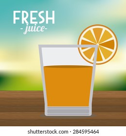Healthy lifestyle design over colored background, vector illustration
