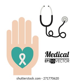 Healthy lifestyle design over white background, vector illustration