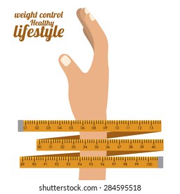 Healthy lifestyle design over white background, vector illustration