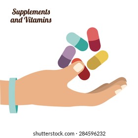 Healthy lifestyle design over white background, vector illustration