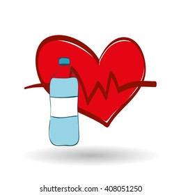 Healthy lifestyle design over white background, vector illustration