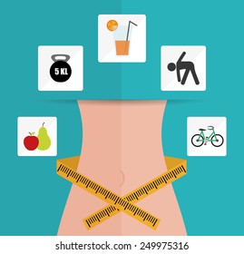 healthy lifestyle design, vector illustration eps10 graphic 