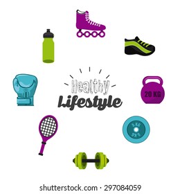 healthy lifestyle design, vector illustration eps10 graphic 