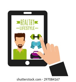 healthy lifestyle design, vector illustration eps10 graphic 