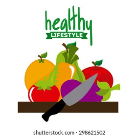 healthy lifestyle design, vector illustration eps10 graphic 