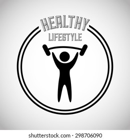 healthy lifestyle design, vector illustration eps10 graphic 