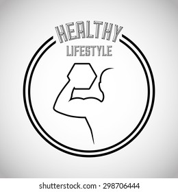 healthy lifestyle design, vector illustration eps10 graphic 