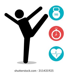 Healthy lifestyle design, vector illustration eps 10.