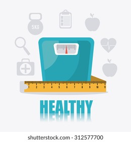 Healthy lifestyle design, vector illustration eps 10.