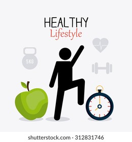 Healthy lifestyle design, vector illustration eps 10.