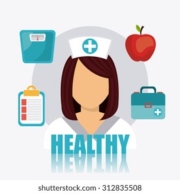 Healthy lifestyle design, vector illustration eps 10.