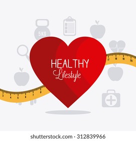 Healthy lifestyle design, vector illustration eps 10.