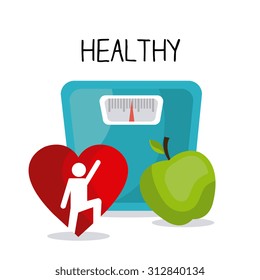 Healthy lifestyle design, vector illustration eps 10.