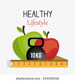 Healthy lifestyle design, vector illustration eps 10.