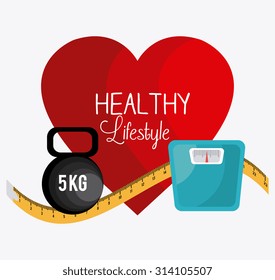 Healthy lifestyle design, vector illustration eps 10.