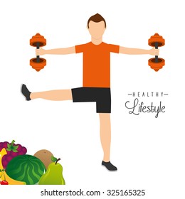 healthy lifestyle design, vector illustration eps10 graphic 