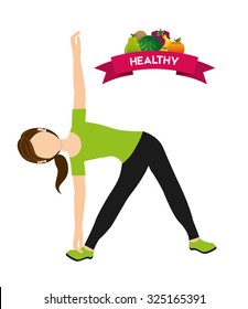 healthy lifestyle design, vector illustration eps10 graphic 