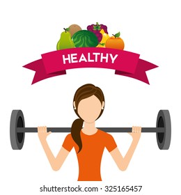 healthy lifestyle design, vector illustration eps10 graphic 