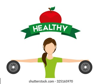 healthy lifestyle design, vector illustration eps10 graphic 