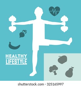 healthy lifestyle design, vector illustration eps10 graphic 