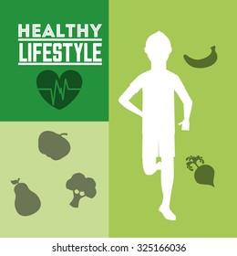 healthy lifestyle design, vector illustration eps10 graphic 
