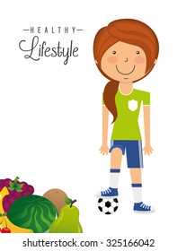 healthy lifestyle design, vector illustration eps10 graphic 
