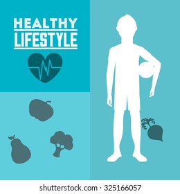 healthy lifestyle design, vector illustration eps10 graphic 