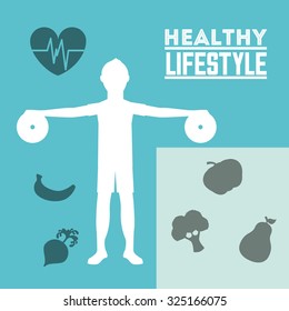 healthy lifestyle design, vector illustration eps10 graphic 