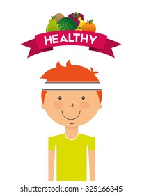 healthy lifestyle design, vector illustration eps10 graphic 