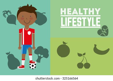 healthy lifestyle design, vector illustration eps10 graphic 