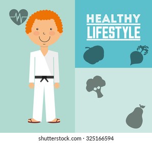 healthy lifestyle design, vector illustration eps10 graphic 