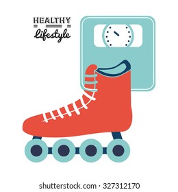 healthy lifestyle design, vector illustration eps10 graphic 